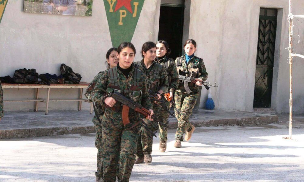 YPJ-Camp in the village of Katma Cantone Efrîn, February 3, 2015