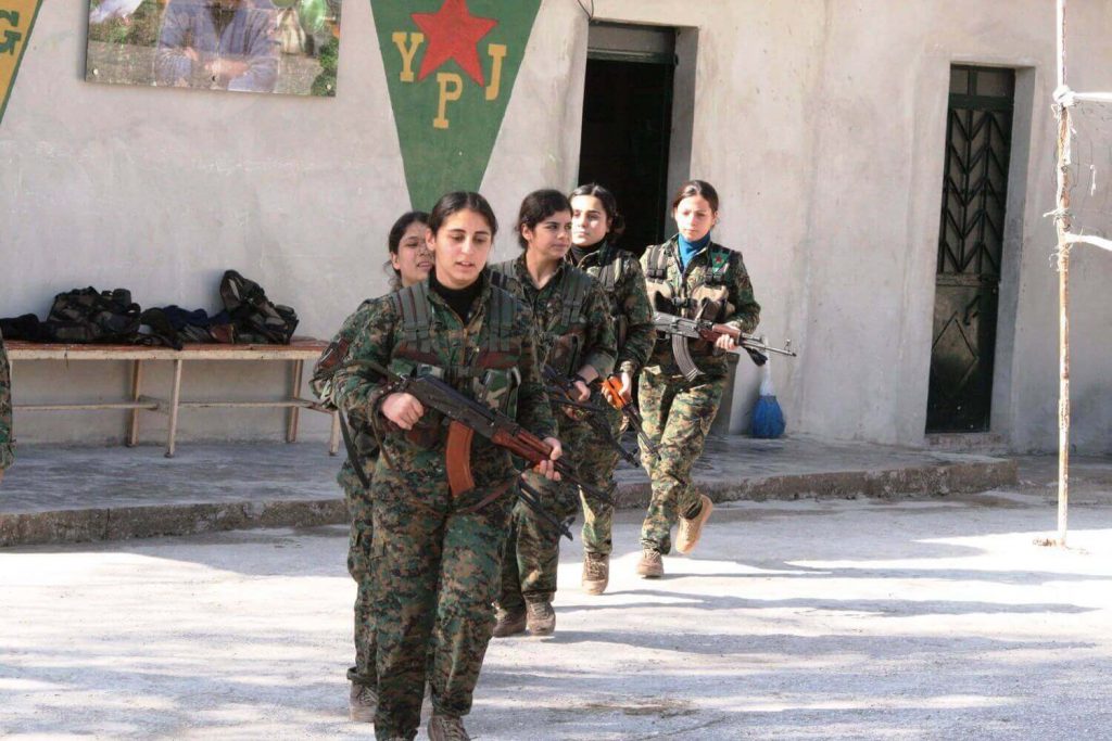 YPJ-Camp in the village of Katma Cantone Efrîn, February 3, 2015