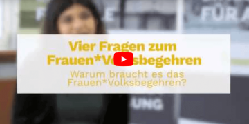 Worum es beim Frauenvolksbegehren geht (Video)