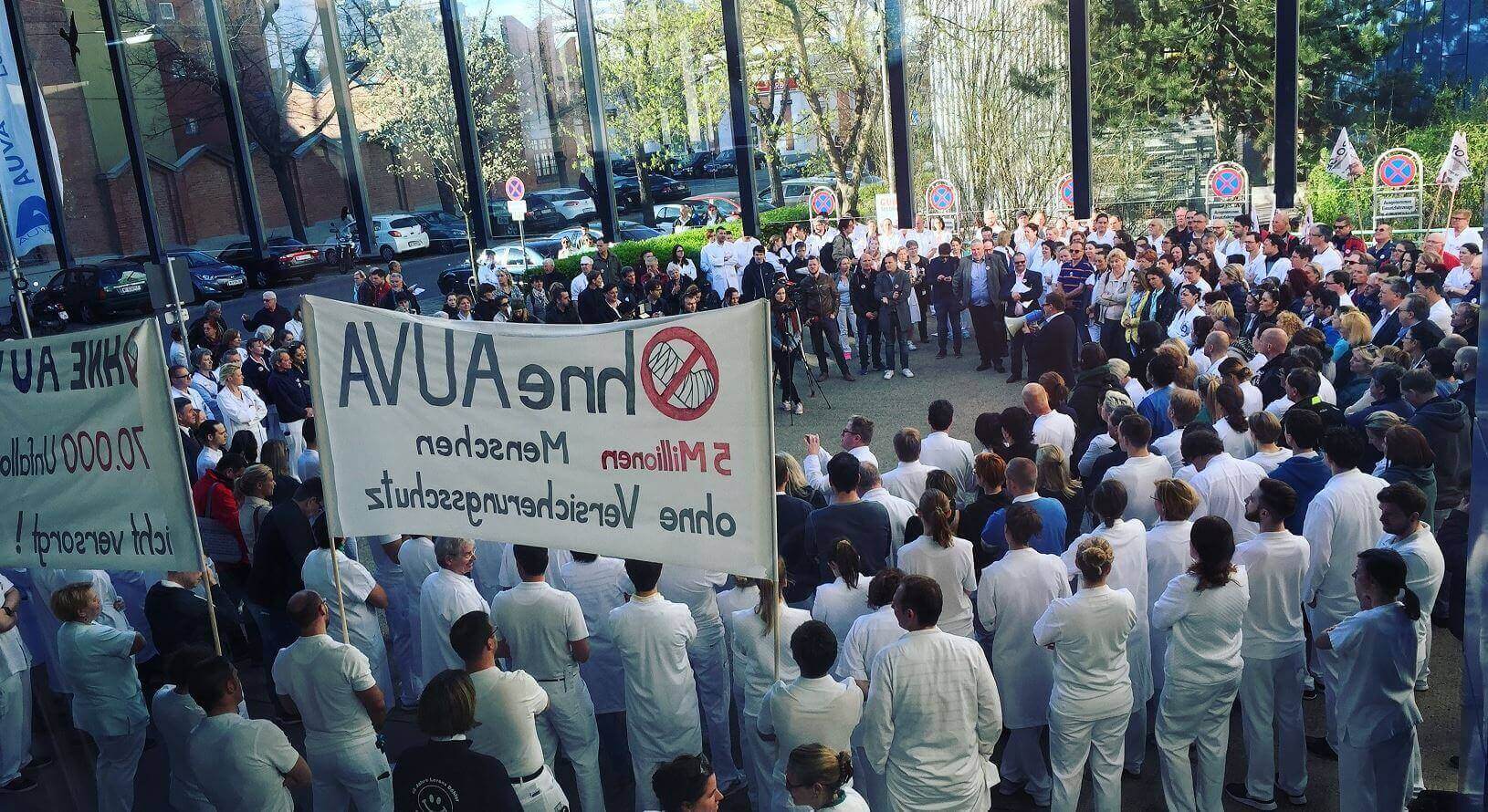 Demo gegen AUVA-Auflösung