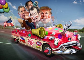 Trump Tea Party Clown Vehikel