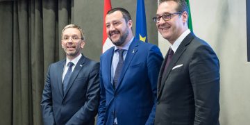 Matteo Salvini, Heinz Christian Strache und Herbert Kickl
