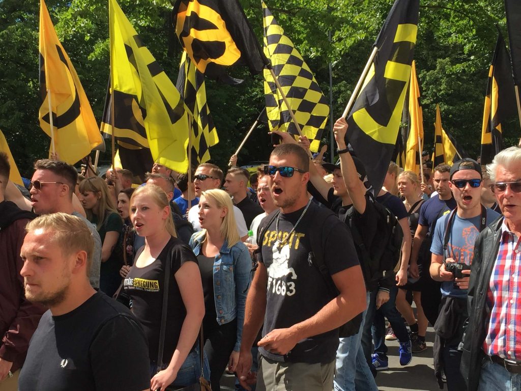 Identitären-Aufmarsch Berlin 2017 (Foto: Kontrast.at/Glösel)