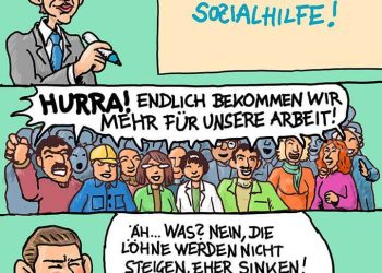 Mehr Lohn? Nein, weniger Sozialhilfe!