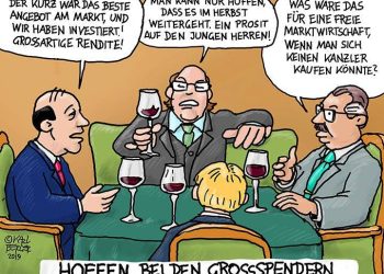 Hoffen bei den Großspendern