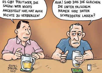Schredder-Affäre ÖVP Cartoon