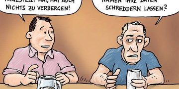 Schredder-Affäre ÖVP Cartoon