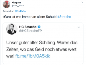 Der Bodyguard von Strache hat ausgepackt und belastet den Ex FPÖ Chef schwer. Außerdem bekommt seine Frau Philippa Strache ein Mega-Gehalt und Strache kann 10.000 Euro an Spesen pro Monat geltend machen. Das Netzt macht sich lustig darüber – hier ein Beispiel.