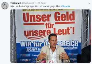 Der Bodyguard von Strache hat ausgepackt und belastet den Ex FPÖ Chef schwer. Außerdem bekommt seine Frau Philippa Strache ein Mega-Gehalt und Strache kann 10.000 Euro an Spesen pro Monat geltend machen. Das Netzt macht sich lustig darüber – hier ein Beispiel.