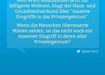 Massiver Eingriff in Privateigentum durch überteuerte Mieten