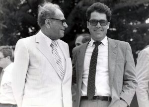 Bruno Kreisky und Heinz Fischer, ca. 1980