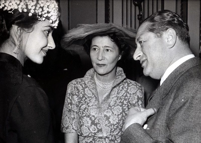 Bruno Kreisky im Gespräch mit Maria Callas