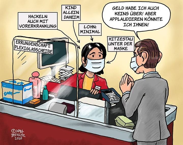 Für das Personal gibts leider nichts als ein bisserl Applaus …