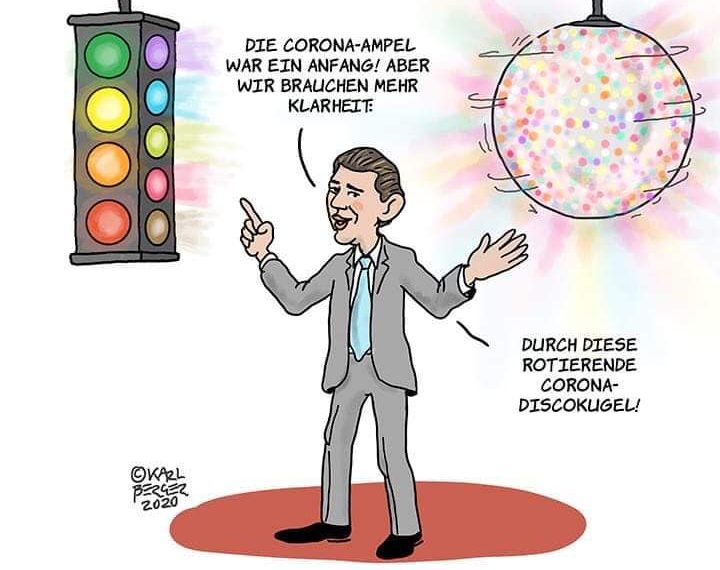 Kurz präsentiert die Corona-Diskokugel