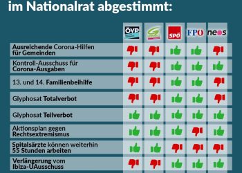Abstimmungsverhalten im Nationalrat 19./20. Mai 2021