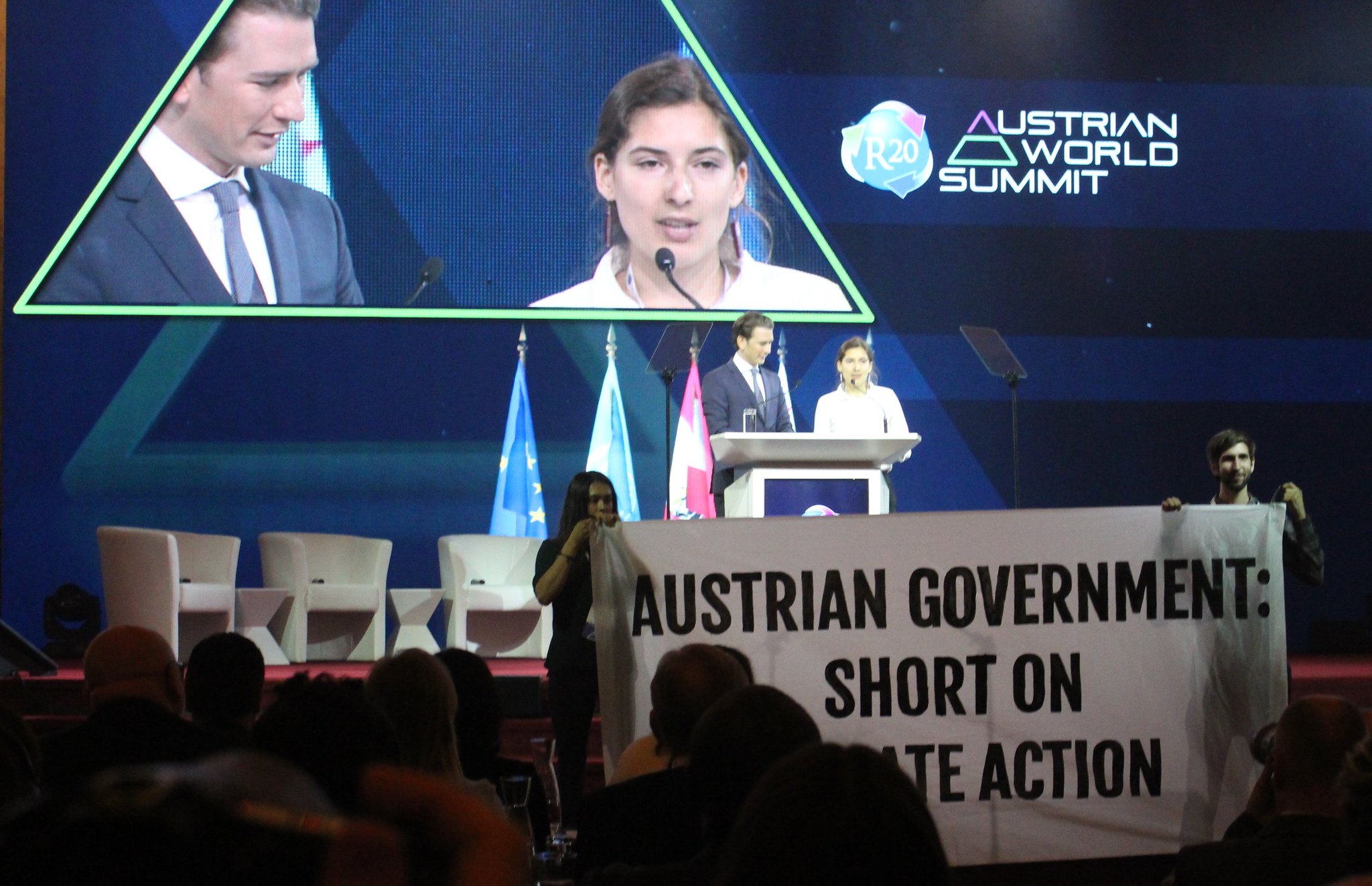 Klima-Aktivistin nahm Kurz die Bühne, weil ÖVP Klimaschutz verhindert
