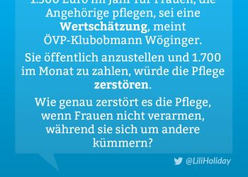 ÖVP & Wertschätzung der Pflege