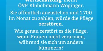 ÖVP & Wertschätzung der Pflege