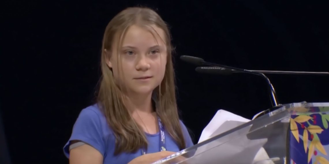 Greta Thunberg bei ihrer Bla Bla Bla Rede