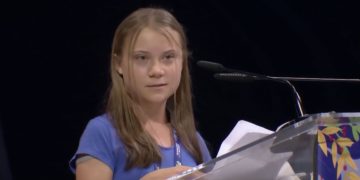 Greta Thunberg bei ihrer Bla Bla Bla Rede