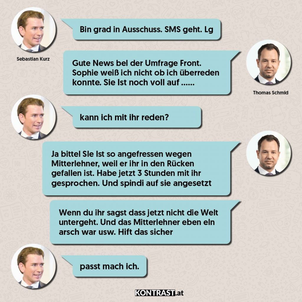 Chat-Protokoll Thomas Schmid u Sebastian Kurz - ÖVP-Hausdurchsuchung