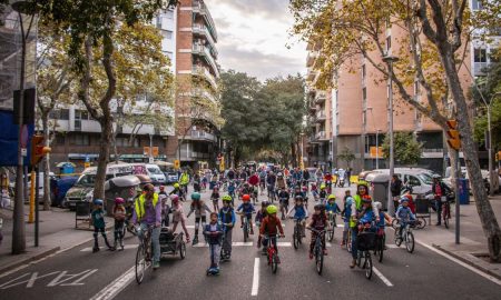 Projekt BiciBus in Barcelona - Foto: Albert Montellà auf Twitter