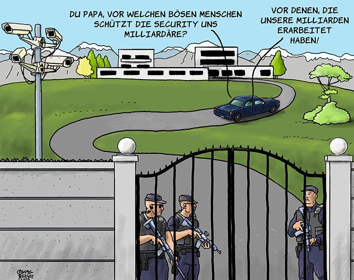 Wenn sich die, die schlechte Löhne zahlen und gegen Umverteilung lobbyieren, vor sozialen Unruhen fürchten.