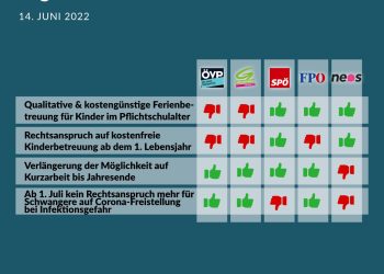 Nationalratssitzung am 14. und 15. Juni 2022: So haben die Parteien gestimmt