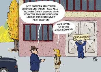 Wird sich die Kassiererin bald die Lebensmittel im eigenen Supermarkt nicht mehr kaufen können?