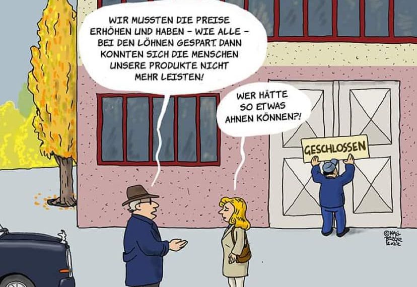 Wird sich die Kassiererin bald die Lebensmittel im eigenen Supermarkt nicht mehr kaufen können?