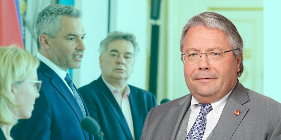 Hörl Nehammer und Kogler FOTO: Parlamentsdirektion / PHOTO SIMONIS & BKA