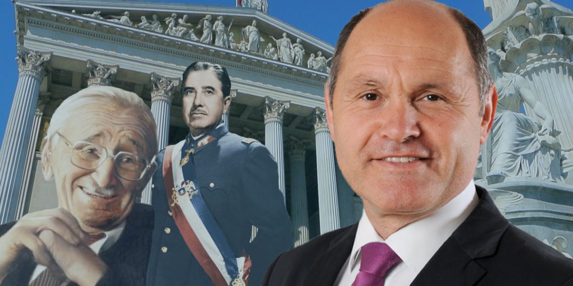 Montage / Fotos: Volkswirtschaftliches Institut, Universität Freiburg, CC BY-SA 3.0 & Michael Kranewitter, Wikimedia Commons, CC-by-sa 4.0 & Ministerio de Relaciones Exteriores de Chile, CC BY 2.0 CL