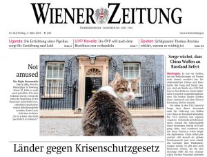 Wiener Zeitung Titelseite