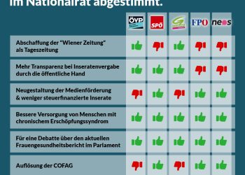 Nationalratssitzung von 27. April 2023: So haben die Parteien abgestimmt