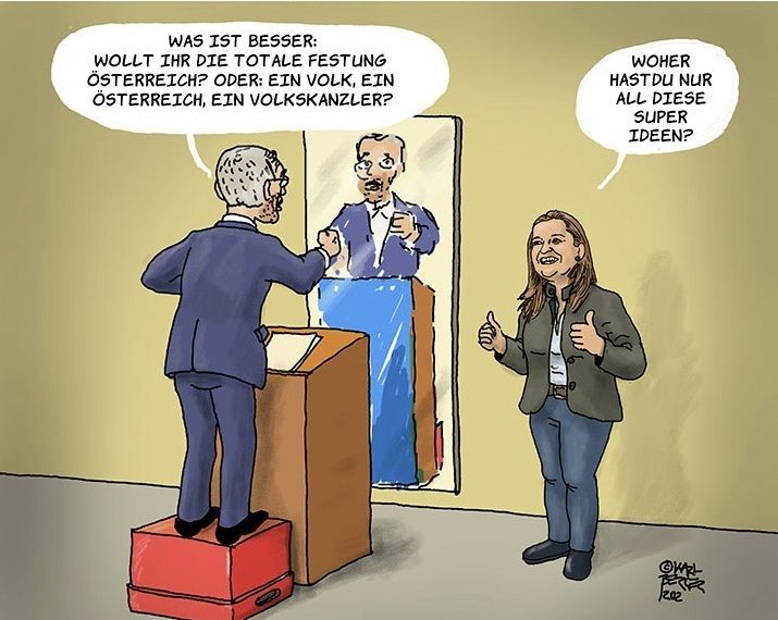 Kickl probt eine Rede