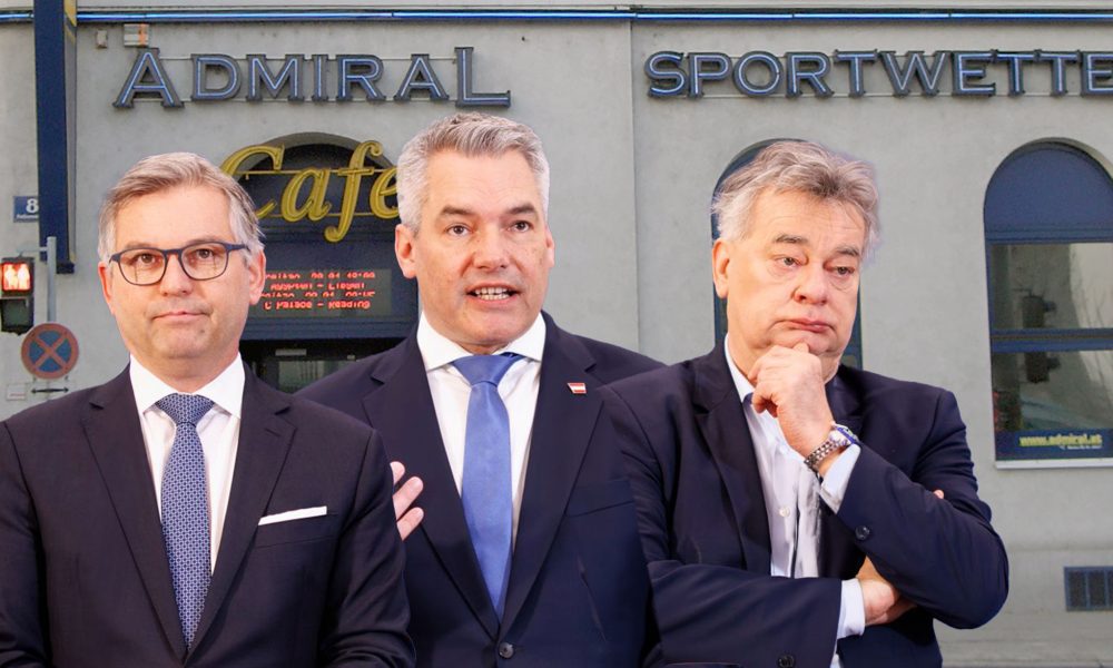 Admiral Sportwetten mit Magnus Brunner, Karl Nehammer und Werner Kogler