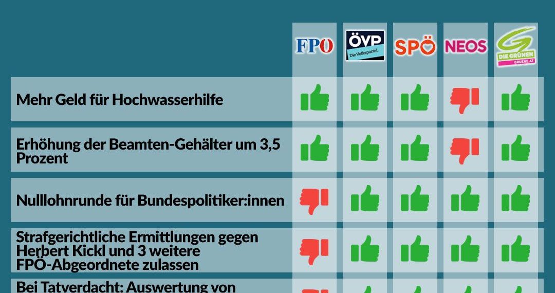 Abstimmungsgrafik 11. Dezember 2024, Abstimmungen Nationalrat, Parlament