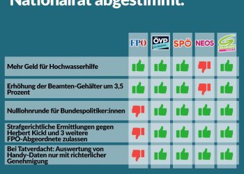 Abstimmungsgrafik 11. Dezember 2024, Abstimmungen Nationalrat, Parlament