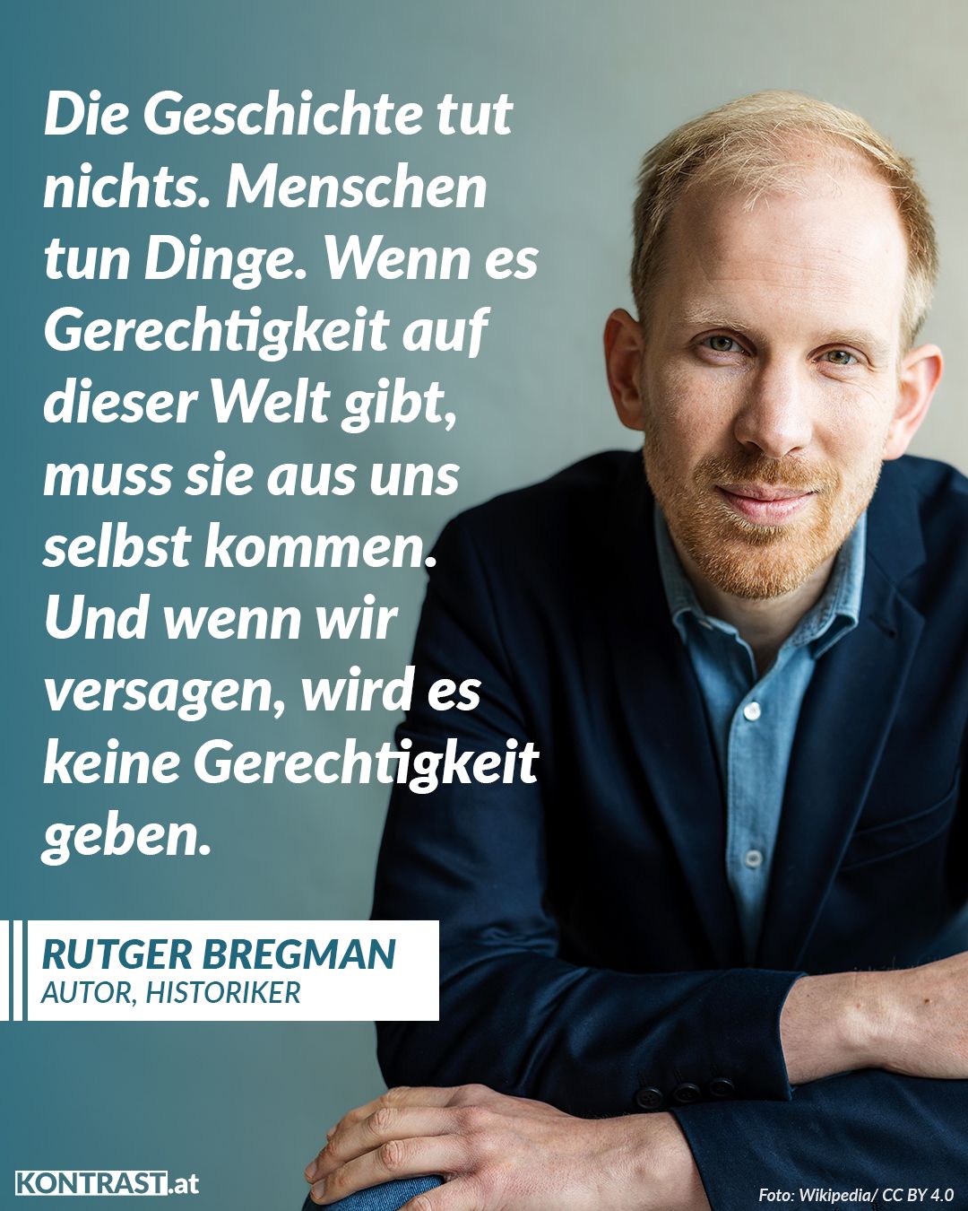 Rutger Bregman, Historiker, Autor & Aktivist