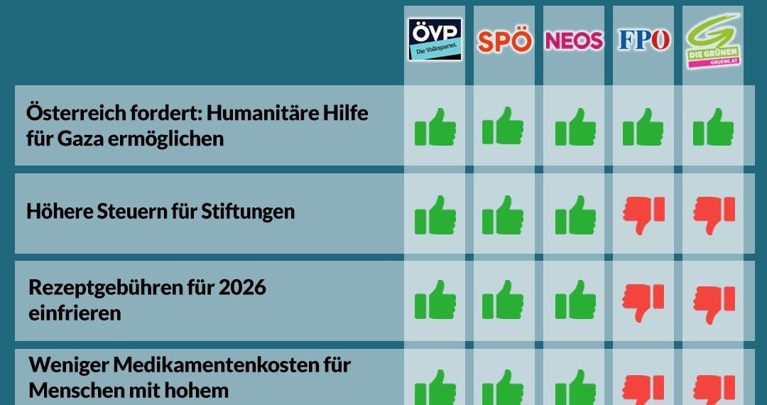 Nationalratssitzung vom 22. Mai – So haben die Parteien abgestimmt!