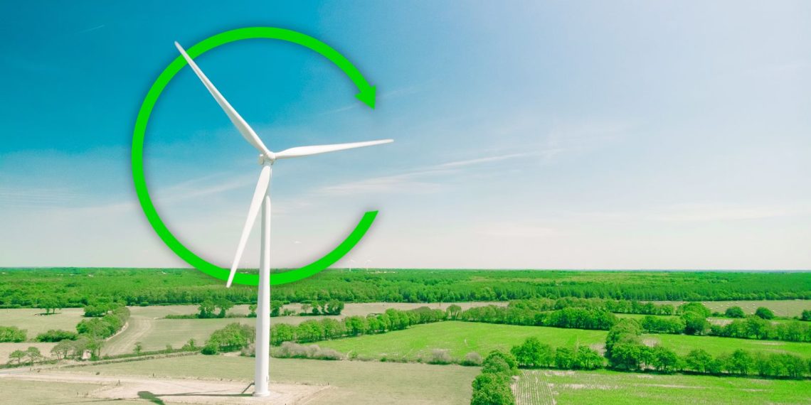 Windrad Umdrehung, Stromerzeugung, Landschaft