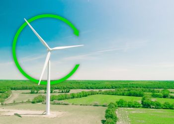 Windrad Umdrehung, Stromerzeugung, Landschaft