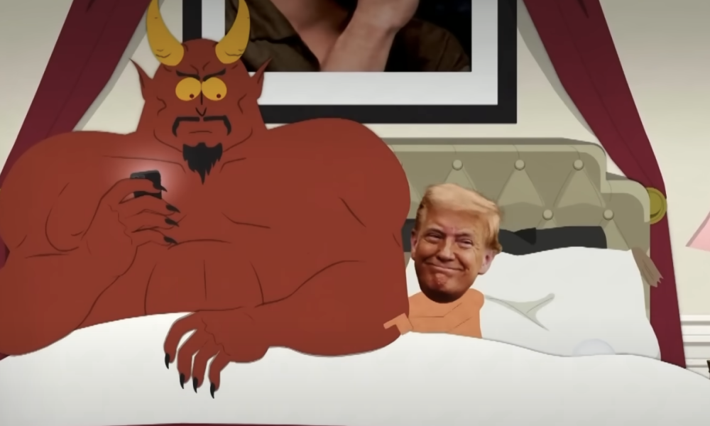 South Park Folge zeigt Donald Trump in intimer Beziehung mit Satan. (Bild: Screenshot/South Park/Youtube)