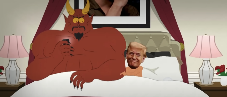 South Park Folge zeigt Donald Trump in intimer Beziehung mit Satan. (Bild: Screenshot/South Park/Youtube)