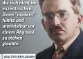 Walter Benjamin war Philosoph, Literaturkritiker und Kulturtheoretiker. Geboren 1892 in Berlin, gehörte er zu den scharfsinnigsten Beobachtern seiner Zeit. In seinen Texten untersuchte er unter anderem, wie Medien und Kunst die Wahrnehmung prägen und politisch instrumentalisiert werden können. Nach der Machtübernahme der Nationalsozialisten musste er Deutschland verlassen und lebte unter ärmlichen Bedingungen im Pariser Exil. Im September 1940 unternahm er mithilfe der österreichisch-jüdischen Kommunistin und Fluchthelfer Lisa Fittko den Versuch, nach Spanien zu gelangen und von dort über Portugal in die USA auszureisen. Im spanischen Grenzort Portboub verweigerte man ihm jedoch die Einreise. Als seine Auslieferung an die französischen Behörden drohte, nahm sich Walter Benjamin in der Nacht vom 26. auf den 27. September im Niemandsland zwischen Frankreich und Spanien das Leben. Zitat: Es hat keine Epoche gegeben, die sich nicht im exzentrischen Sinne "modern" fühlte und unmittelbar vor einem Abgrund zu stehen glaubte. Walter Benjamin