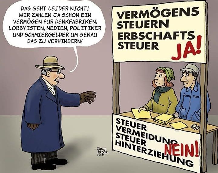 Reiche gegen Vermögens- und Erbschaftssteuern
