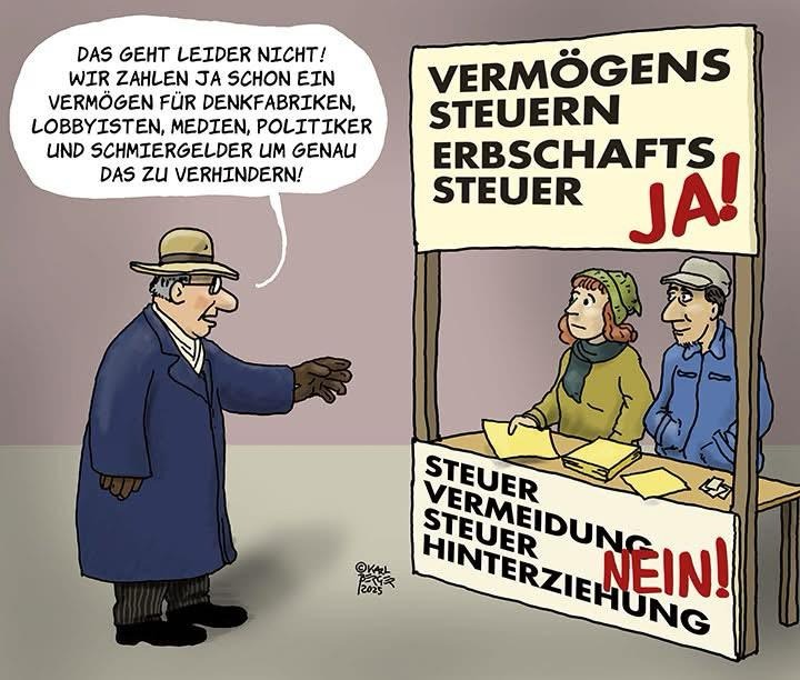 Reiche gegen Vermögens- und Erbschaftssteuern