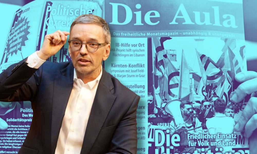 Herbert Kickl ließ in der Aula inserieren. (Foto: Parlamentsdirektion/Thomas Topf; APA Picturedesk/Hannes Punz; Montage)