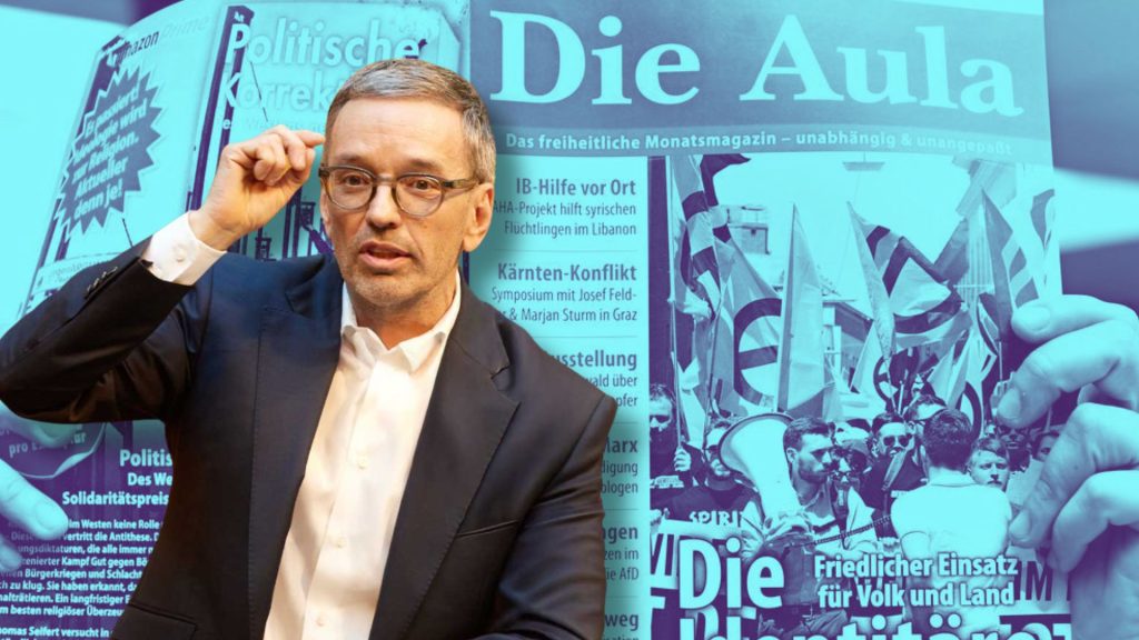 Herbert Kickl ließ in der Aula inserieren. (Foto: Parlamentsdirektion/Thomas Topf; APA Picturedesk/Hannes Punz; Montage)