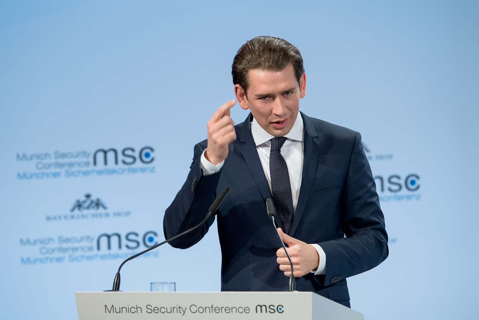 Sebastian Kurz während der Münchener <yoastmark class=